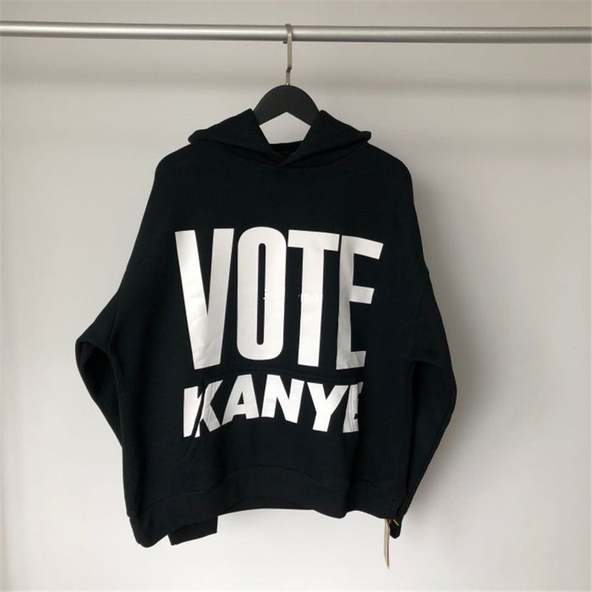 

2021 New Fw Season 6 Vote Kanye Hoodie Men Women 1:1 High Quality Heavy Fabric Lettering Sweatshirts Pullovers Harajuku Eut4