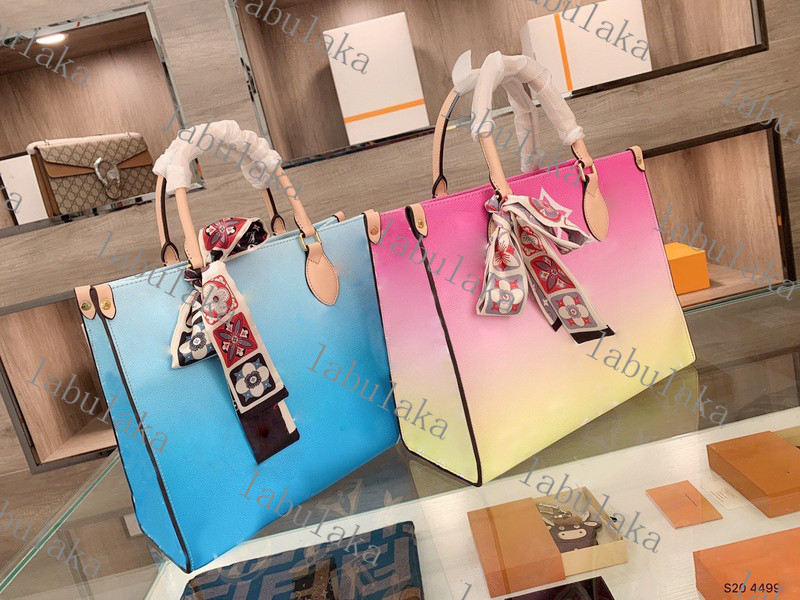 

2021 top women Genuine leather designer Monogran handbags tote handbag messenger Shopping bag shoulder pockets Totes Cosmetic Bag