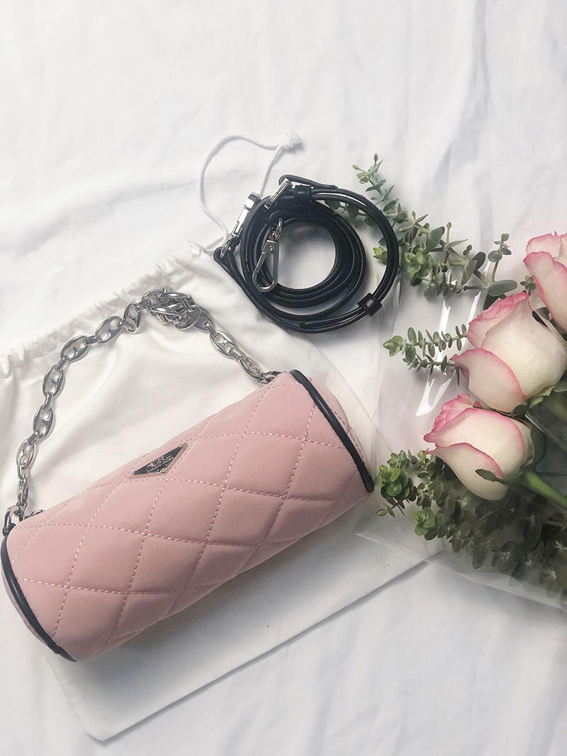 

2021 HBP CR ling, cylinder single shoulder bag niche design senior feeling hand the bill of lading handbag CandyRose quality goods, Pink