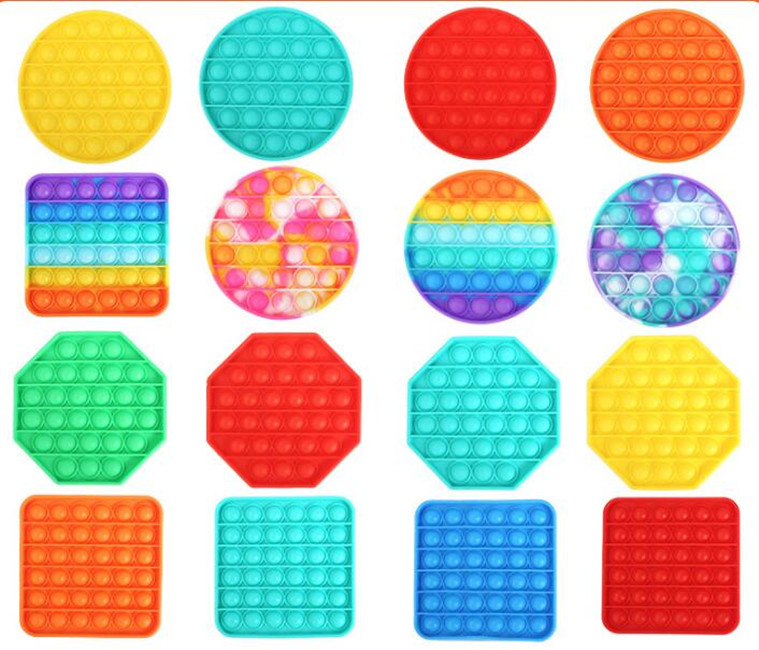 

Hand Push pop Fidget Toys Bubble Sensory Silicone Toy Gadgets Stress Relief and Anti-Anxiety Tools Beat Autism for Special Needs to Relieve Pressure