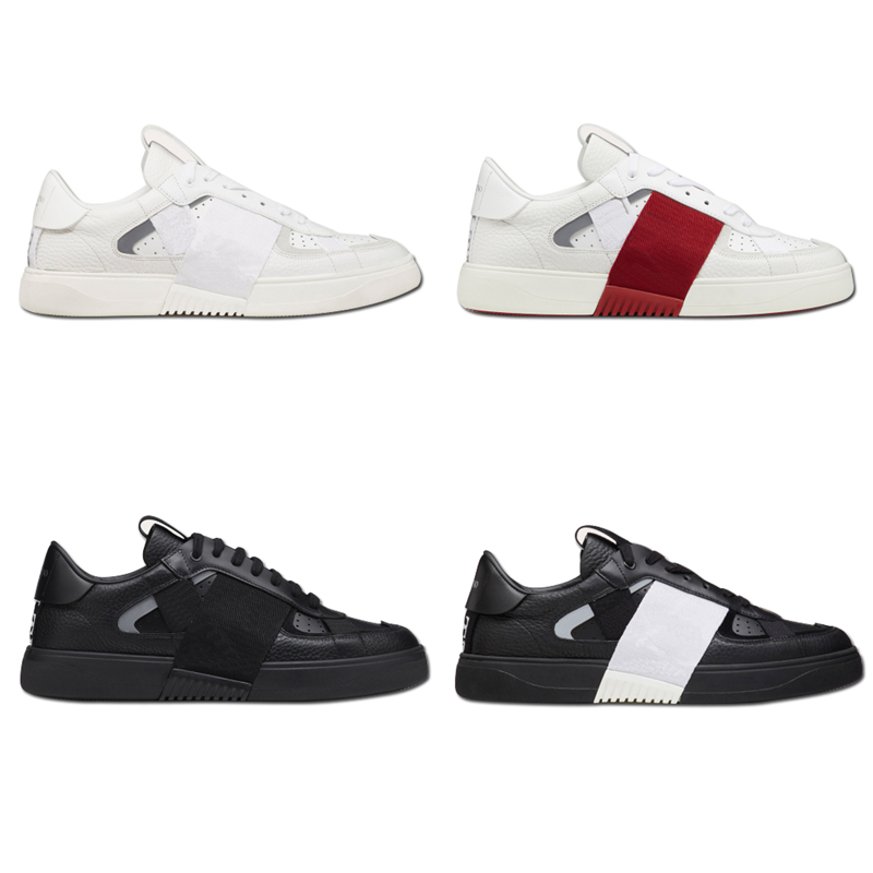 

2021 Color Platform Italy Fashion Men Women Open Designer Sneakers Stripe Studs Genuine Leather Flat Casual Shoes 36-45 h2Tv#, Black