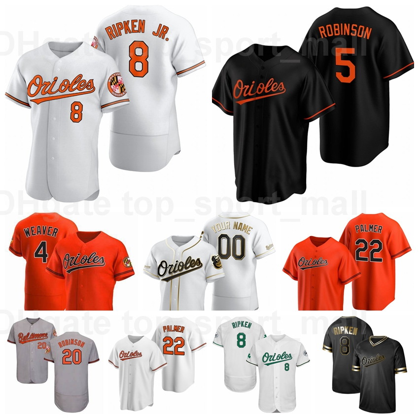 

New Baseball 8 Cal Ripken Jersey 20 Frank Robinson 5 Brooks Robinson 22 Jim Palmer 33 Eddie Murray 4 Earl Weaver Custom Name, Men flexbase