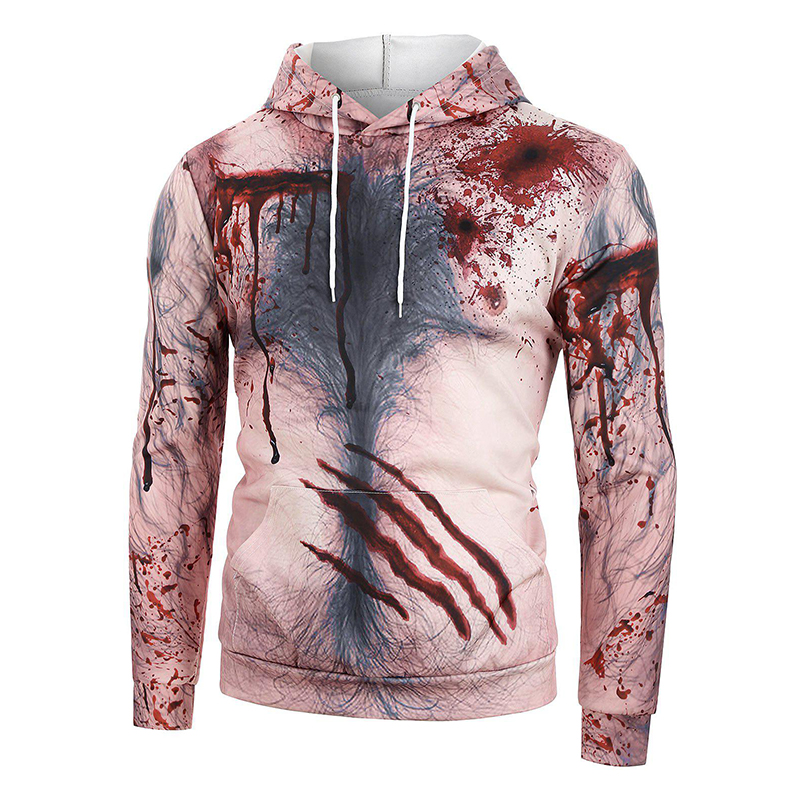

Halloween Filament Pattern Men s 3D Printing Hoodie Visual Impact Party Top Punk Gothic Round Neck High Quality Sweatshirt Hoodie, Black
