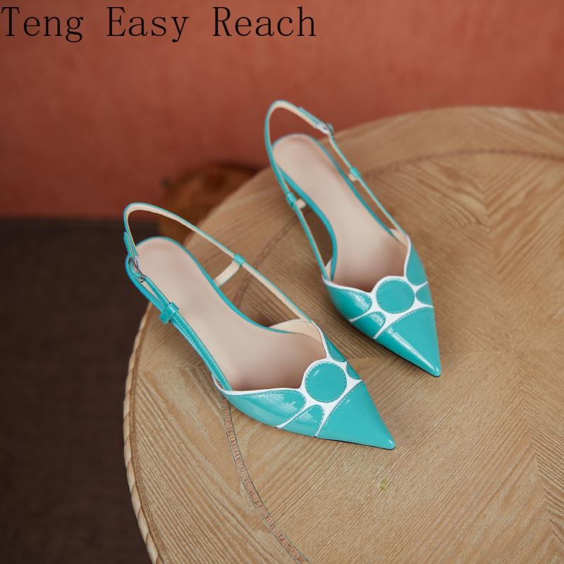 

Women High Heel Sandals Real Leather Band Women Summer Shoes Fashion Sexy Wedding Shoes Footwear Size 34-39