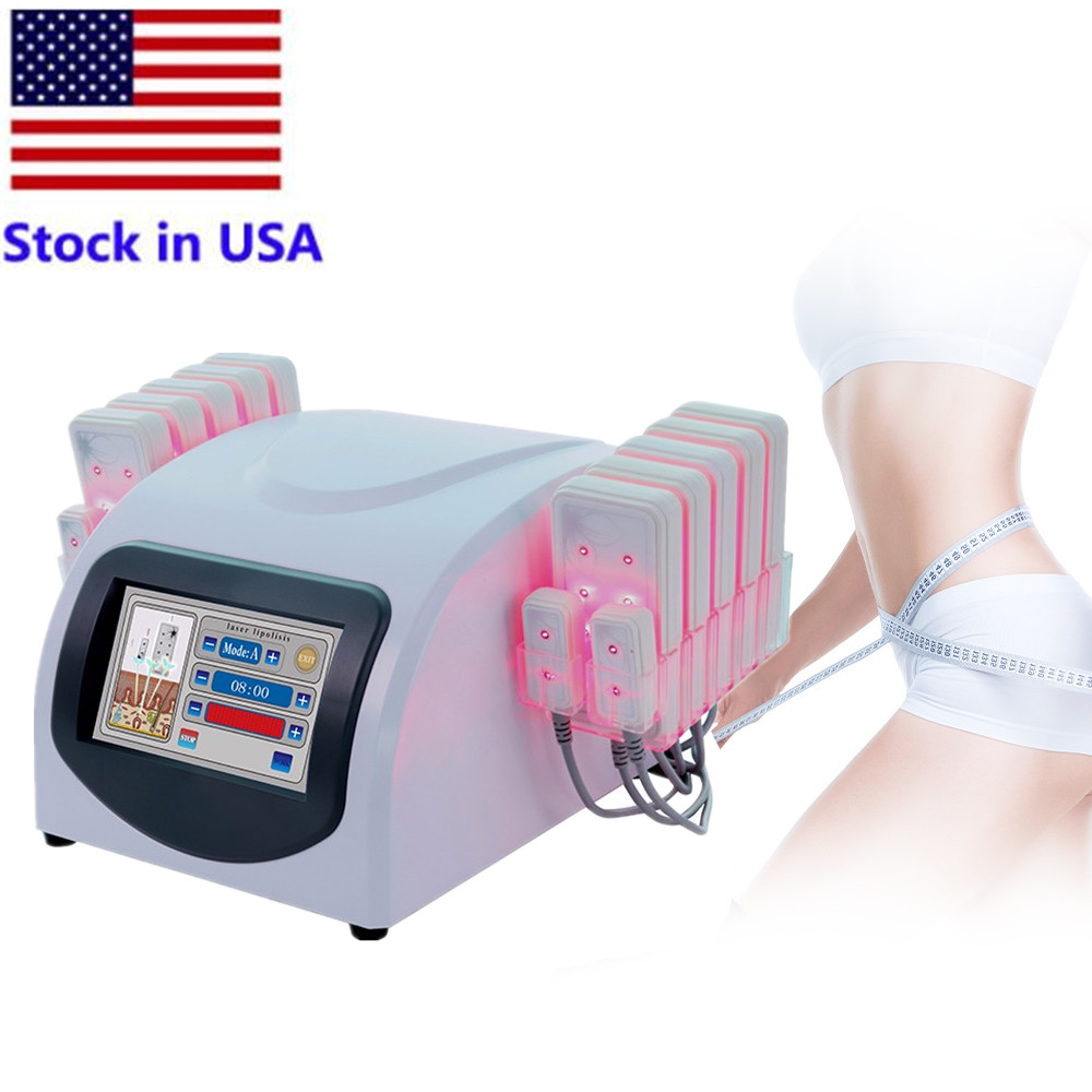 

Stock in USA Professional Lipo Laser Slimming Machines 5mw 635nm-650nm Lipo Laser 14Pads Cellulite Removal Beauty Body Shaping Free shipping