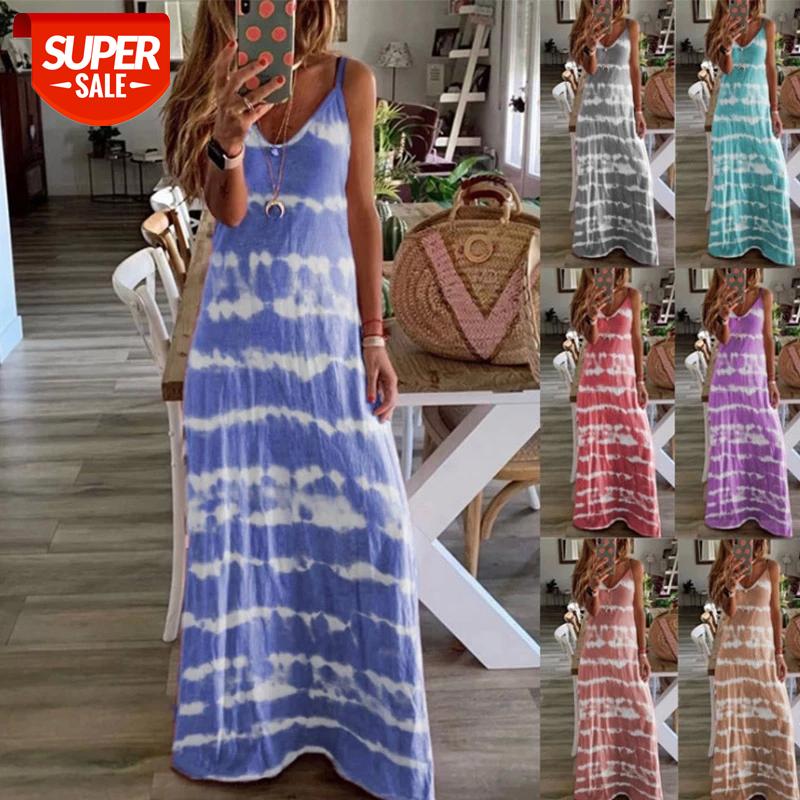 

Plus Size 5XL Tie-dye Short Sleeve Women's Dress Striped Floor-length O-neck Loose Female Dresses Autumn Fashion Ladies Clothes #cE2M, Black;gray