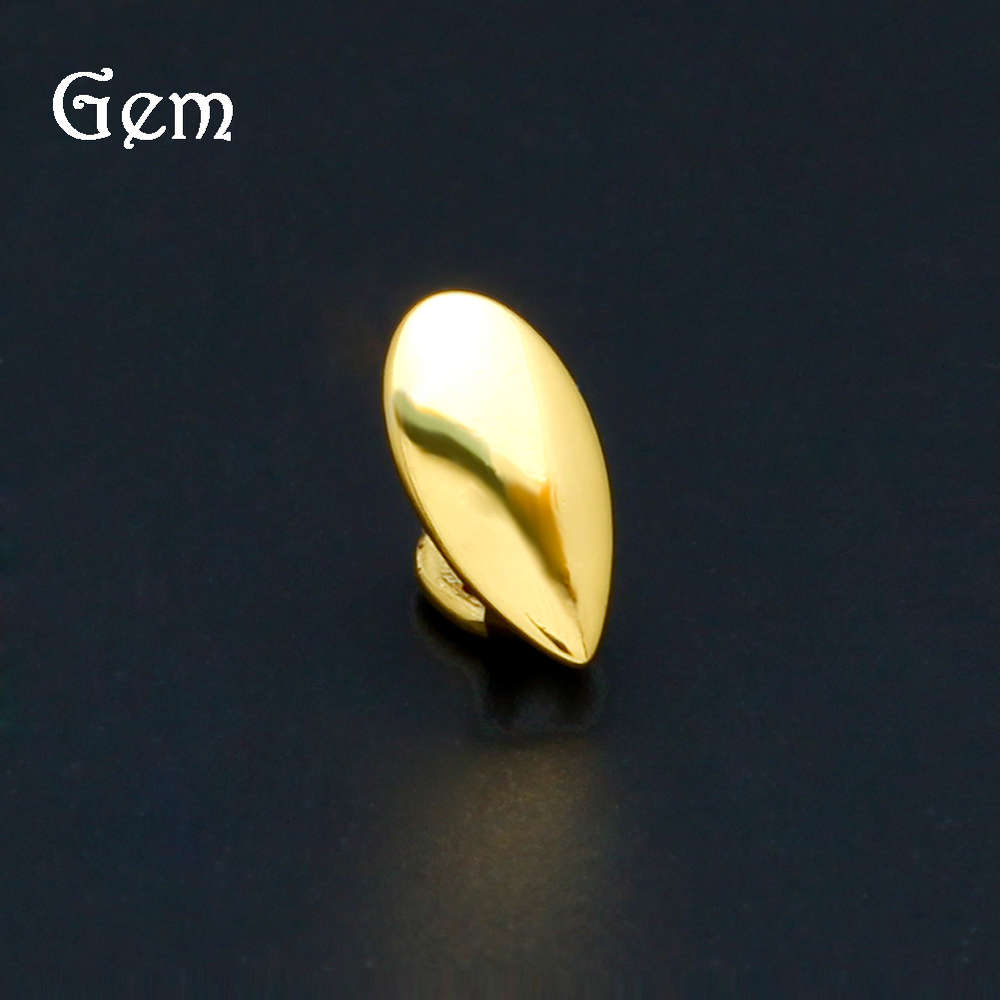 

Hip Hop Gold Plated fangs vampire new single gold teeth dress up gift