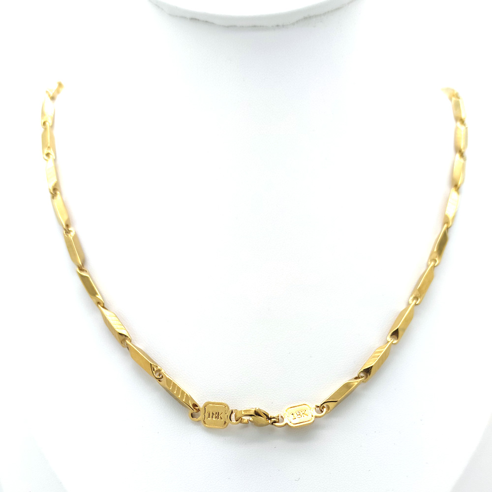 

Italian 18 K Fine Gold Filled MARINE ANCHOR LINK CHAIN Necklace 21" Solid 29grams Charms lines Lobster Clasp Classics, Silver