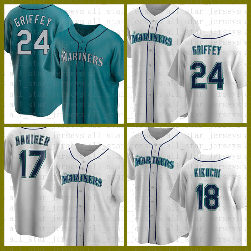 

Seattle Baseball Jersey Mariners Custom 24 Ken Griffey Jr. 51 Ichiro Suzuki 11 Edgar Martinez 17 Mitch Haniger 22 Robinson Cano Nelson Cruz, Jersey(shuishou)
