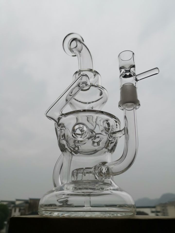 

Clear Glass Bong Fab Egg Water Pipes Skull Beaker Dab Rig Bong Glass Recycler Oil Rig