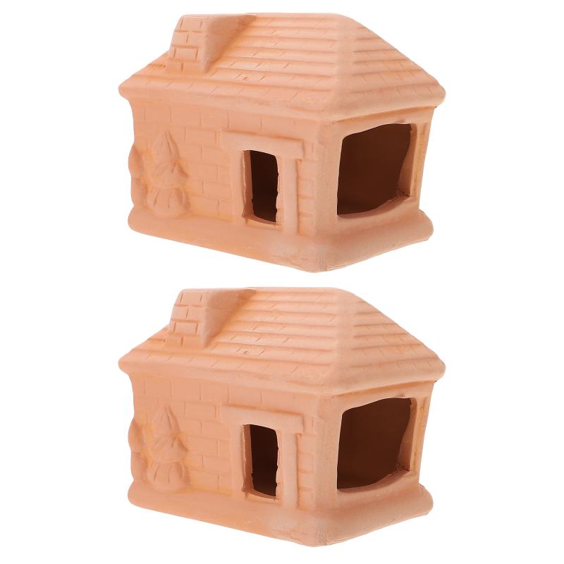 

Decorations 2pcs Fish Tank Adornment Creative Shrimp Shelter Porous Aquarium Cave