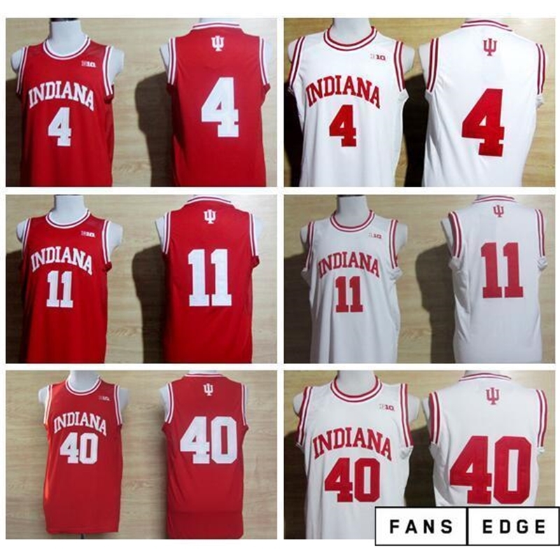 

NCAA College Indiana Hoosiers Isiah 11 Thomas Jersey Victor 4 Oladipo Cody 40 Zeller Shirt Uniform Red White Stitched Basketball Jerseys, Black;red