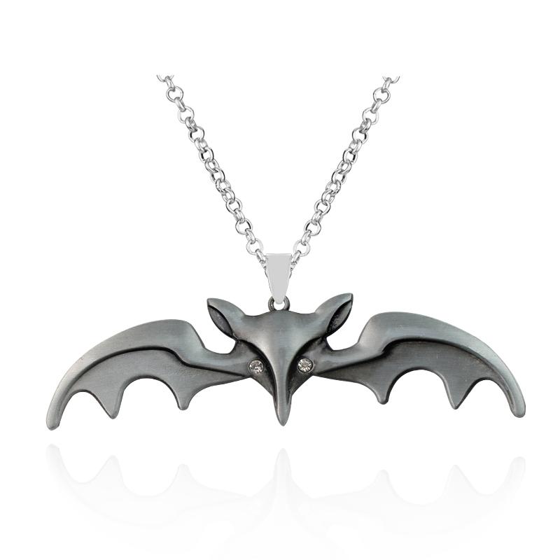 

Pendant Necklaces Fashion Vintage Punk Gothic Bat Chain Necklace For Women Animals Choker Halloween Collar Hip Hop Girls Jewelry Gift, Silver