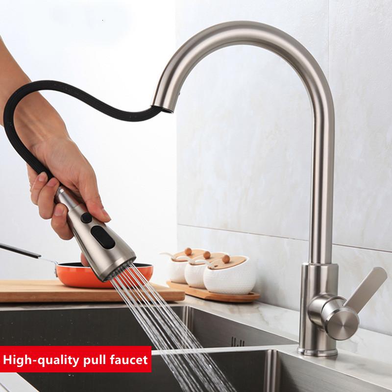 

New Kitchen Faucet Pull-out Hot & Cold Basin Faucet Two modes of mouthwash mode Water Bathroom Accessories