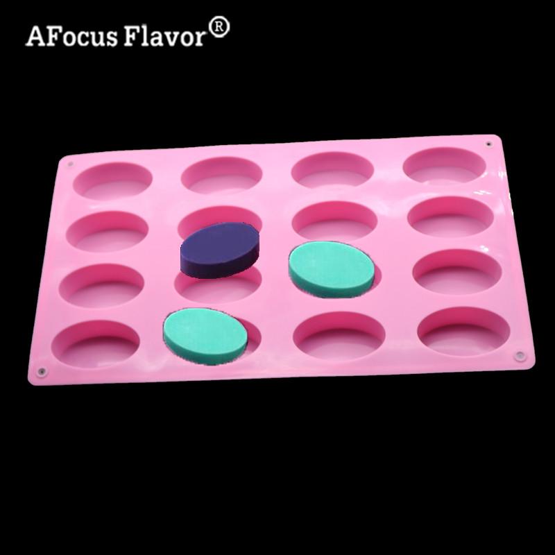 

Baking Moulds 1 Pc DIY Natural Soap Silicone Mold Cavity 16 Oval Making Lace Cakes Pastries Pan Kitchen Stencil Accessoriess