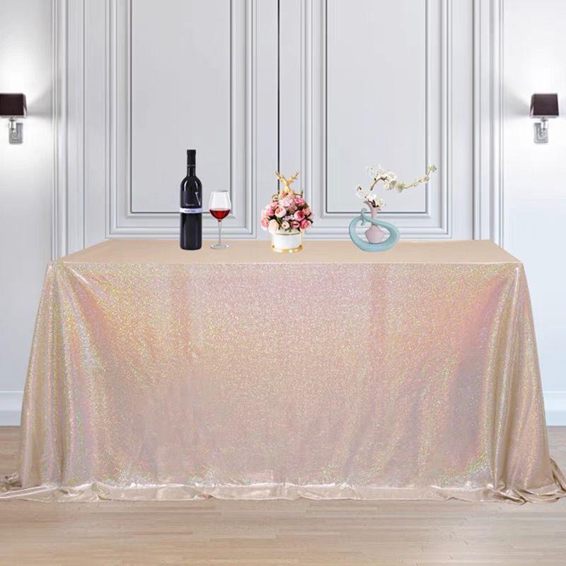 

Table Cloth 1Pcs Bronzing Party Tablecloth Glitter Rectangular&Round For Wedding Decoration Banquet Home Decor 10 Colors, Red