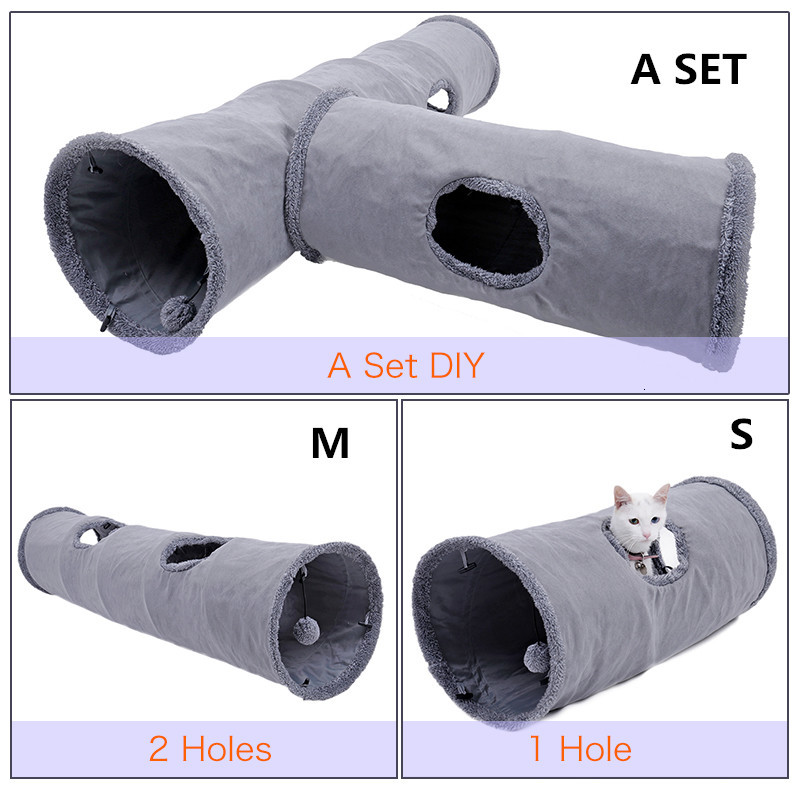 

2021 New Camouflage Tube Cat Dogs, Bendable Tunnel Dogs and Cats, Fun Toys, 2 Peep Hole Toy for Animals, Ph6s