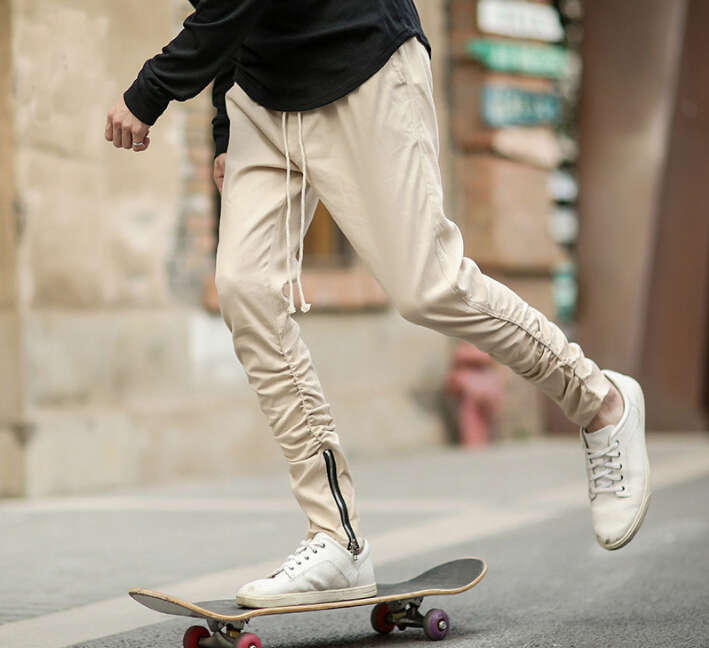 

Black/Green/Grey/ khaki side zipper harem pants men jogger mens jumpsuit club wear chinos Hot Sell Casual, Black;white