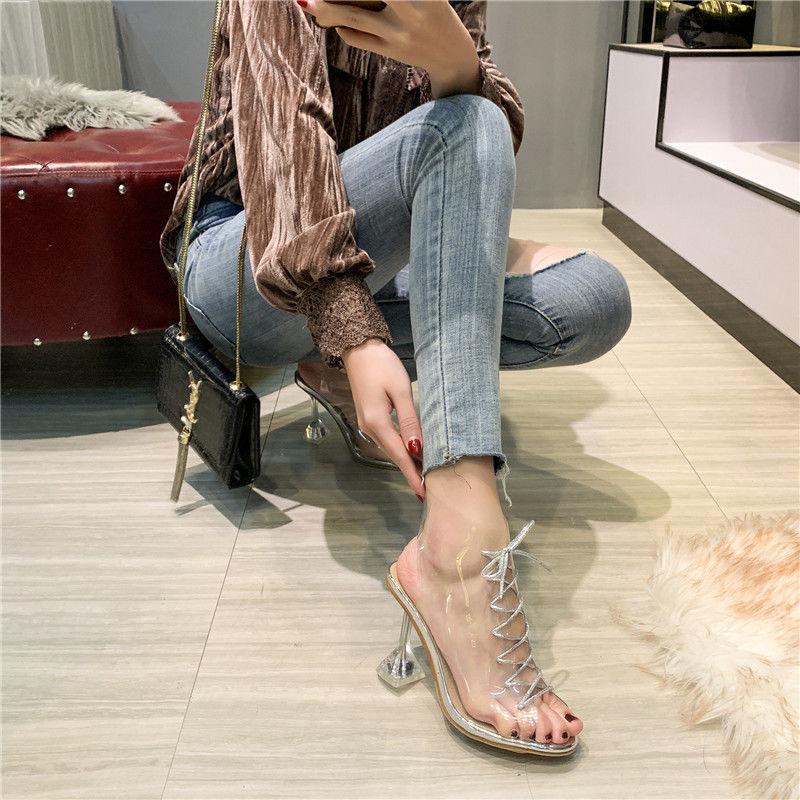 

Dress Shoes Women Heels Spring Summer High Heel Sandals Chaussure Femme Zapatos Mujer, Silver 9cm