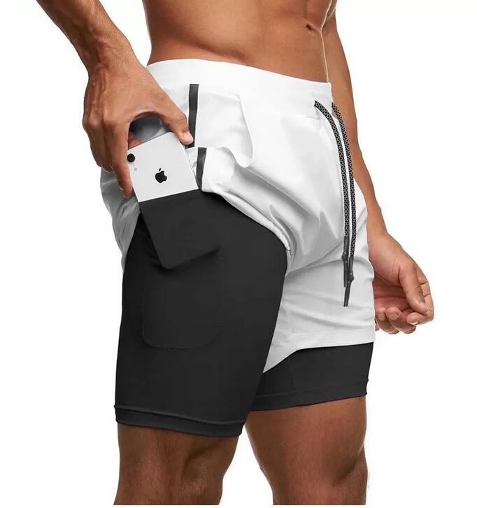 

558 Men Running Shorts Workout tights pant outfit 2-in-1 Stealth sports Gym Yoga Outdoor fitness pants, Grey