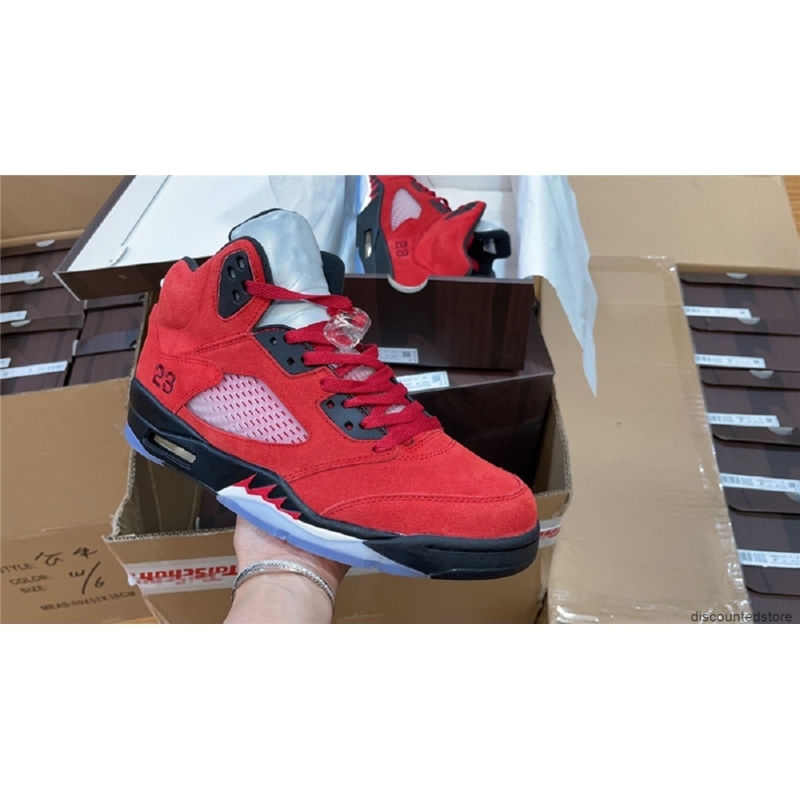

5 Raging Bull aka Toro Bravo Authentic quality Man Basketball Shoes Outdoor Sneakers 23 DD0587-600 With Original Box, Red