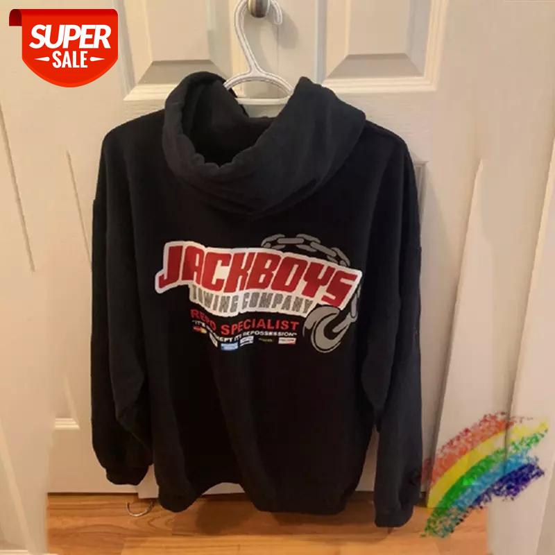 

2020fw Travis Scott Cactus Jack Jackboys Hoodie Women Men 1:1 High-Quality Fashion Pullover Hooded #0d0t, Black