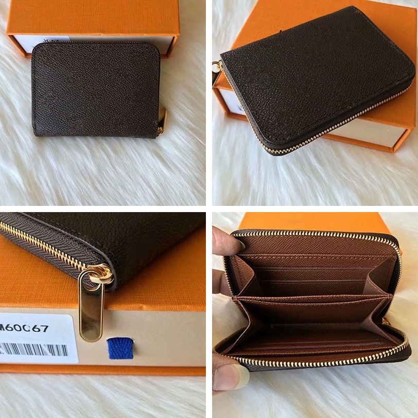 

TOP QUALITY short ZIPPY wallet women leather zipper small wallets classic fashion embossing coin purses designer purse with box, White plaid