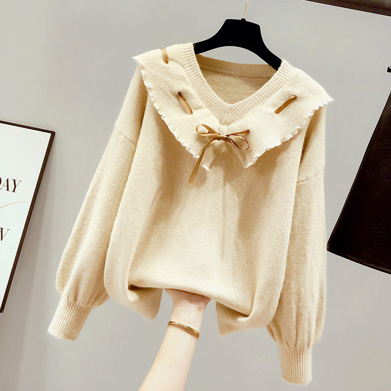 

2021 New Novas Roupas De Outono e Inverno Solto Outwear Feminino Camisola Jaqueta Feminina Base Doll Collar Pulver Ldup, Yellow