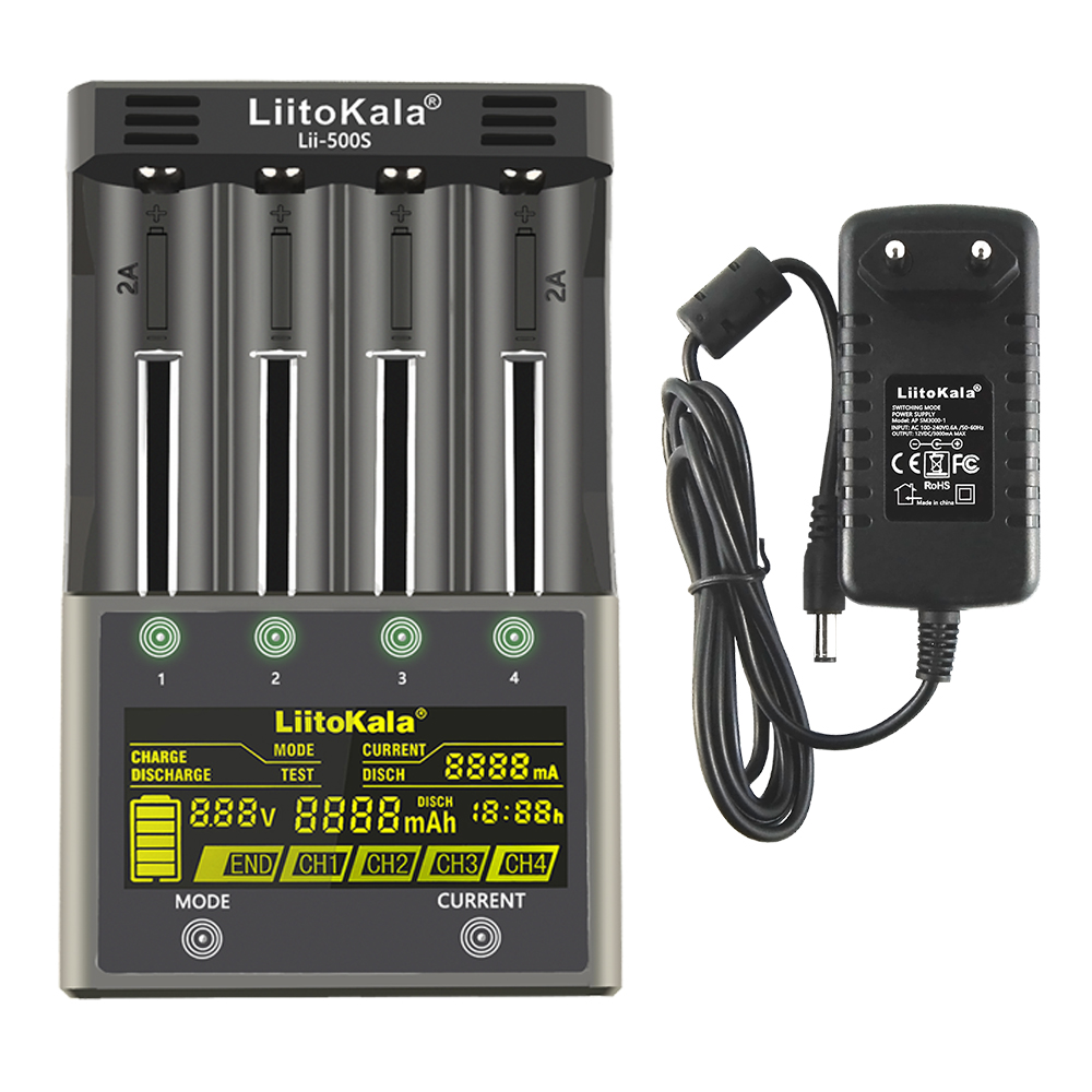 

Intelligent detection capacity LiitoKala pack lii-500 Lii-500S lii-600 LCD 3.7V 1.2V 18650 26650 16340 14500 10440 18500 Battery Charger