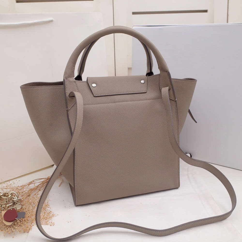 

7A+Luxury Womens purses calfskin Caramel square bottom genuine real leather high quality handbags shoulder crossbody artsy big bag sac à main b, Grey