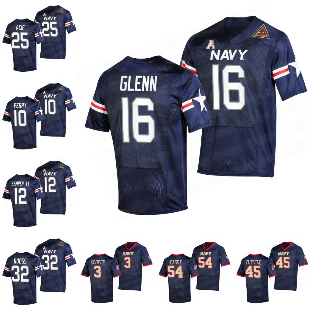 

32 Isaac Ruoss 2021-22 Navy Midshipmen Jersey Carlinos Acie Malcolm Perry Tama Tuitele Wahle Dalen Morris Tyger Goslin Mychal Cooper NCAA Football Jerseys, Women s-xxl/2021-22