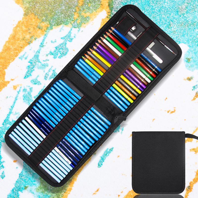 

Gift Sets 41 Pcs Art Supplies 12 Watercolor Pencil 24Pcs Sketch For Artist Drawing Bags Painter School Students