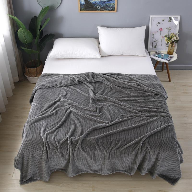 

polar fleece Throw Blanket Soft Travel Blanket Solid Color Bedspread Plush Cover for Bed Sofa Warm Gift Home Textiles