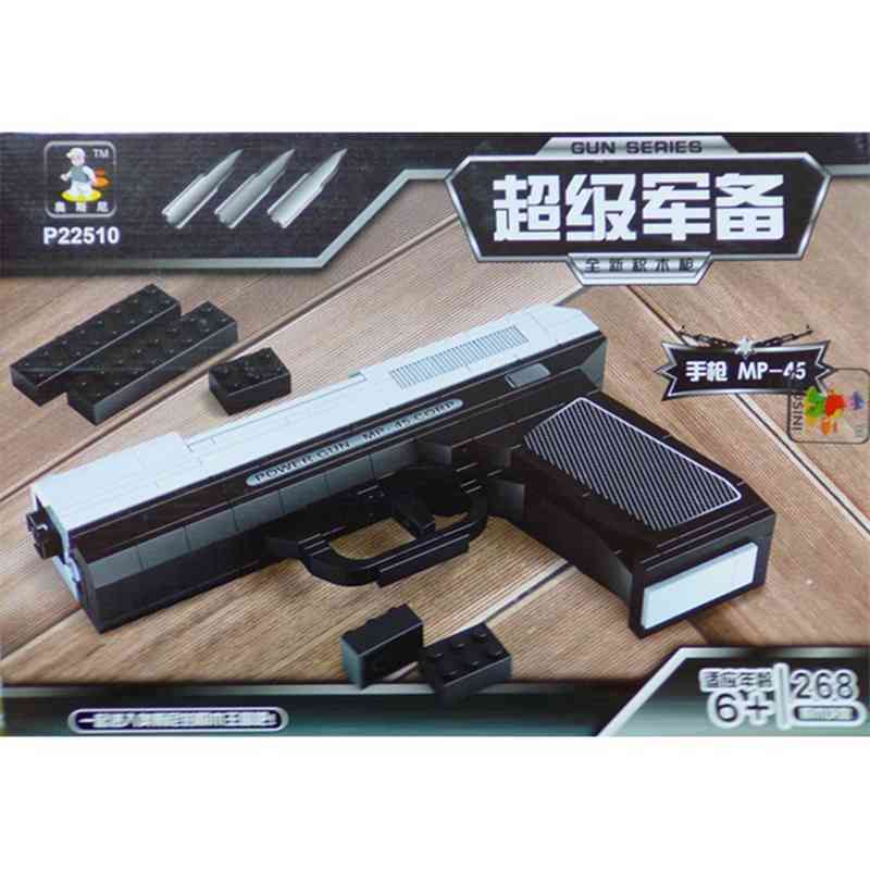 

children's osny 22510 assembled building block toy armament series - pistol mp-45