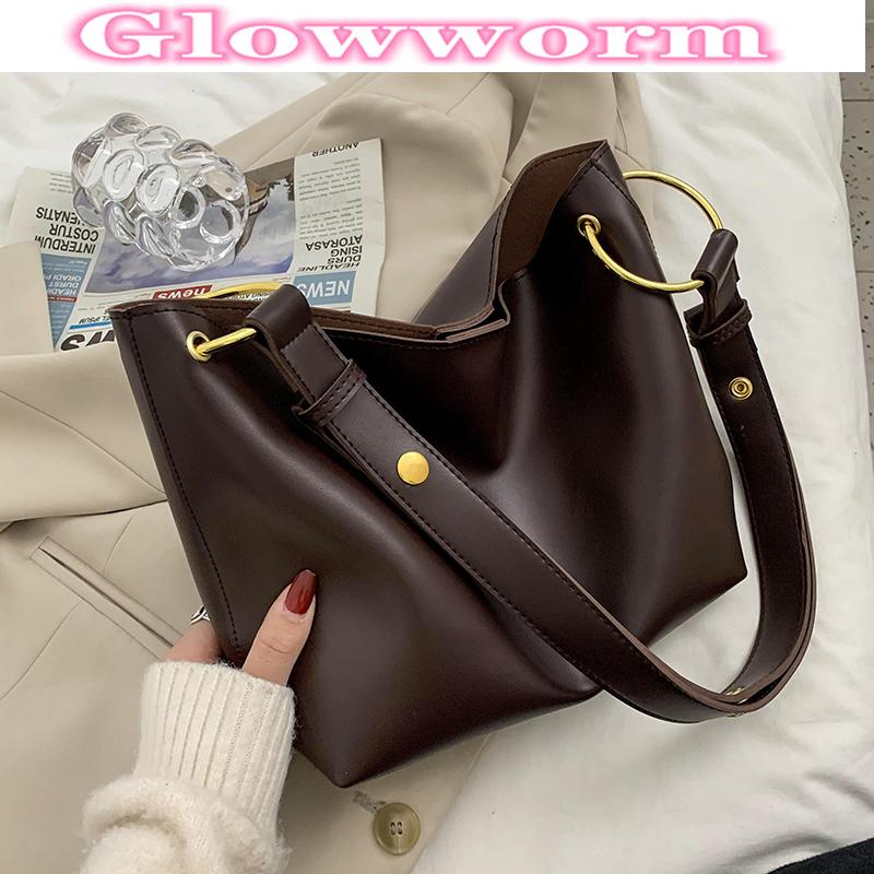 

Retro Simple Solid Color PU Leather Crossbody Bag for Women 2021 Shoulder Brand Designer Ladies Luxury Casual Bucket Bag Handbag, Black