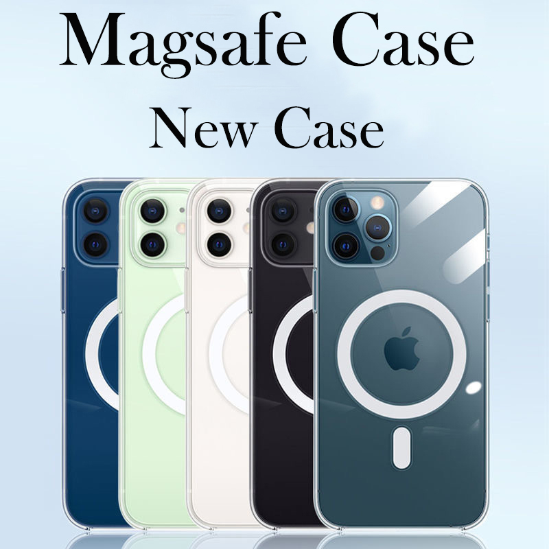 

Mgnetic Case for iPhone 12 Magsafe Charger Protective Case for iPhone 12 Pro Max 12 Mini Wireless Charger Transparent Thin cover