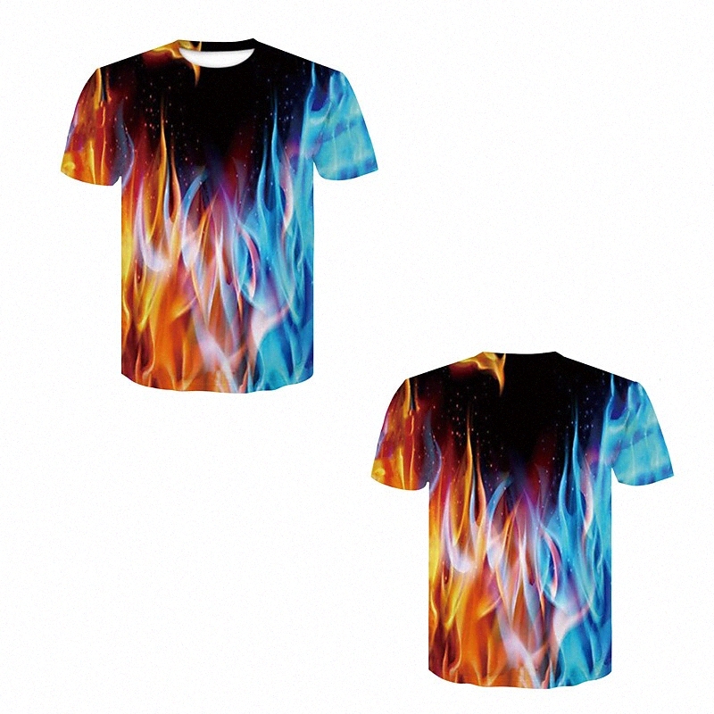 Men's T shirt 3D Print 3D Crew Neck Casual Daily Rivet Mesh Short Sleeve Tops Blue / Summer D6kl#