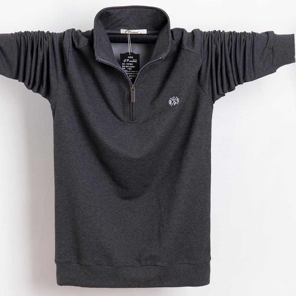 

2021 New t Men Autumn Winter Long From Project Slim Fit Loose Cotton Shirt Occasional T-shirt Masculine Size 5xl 6xl Ct0q, Dark grey