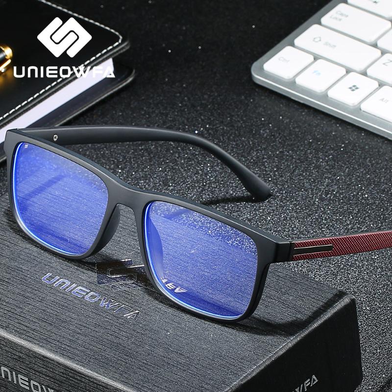 

Fashion Sunglasses Frames Anti Blue Light Eyeglasses Frame Computer Prescription Glasses Men Myopia Optical Spectacles TR90 Clear Transparen