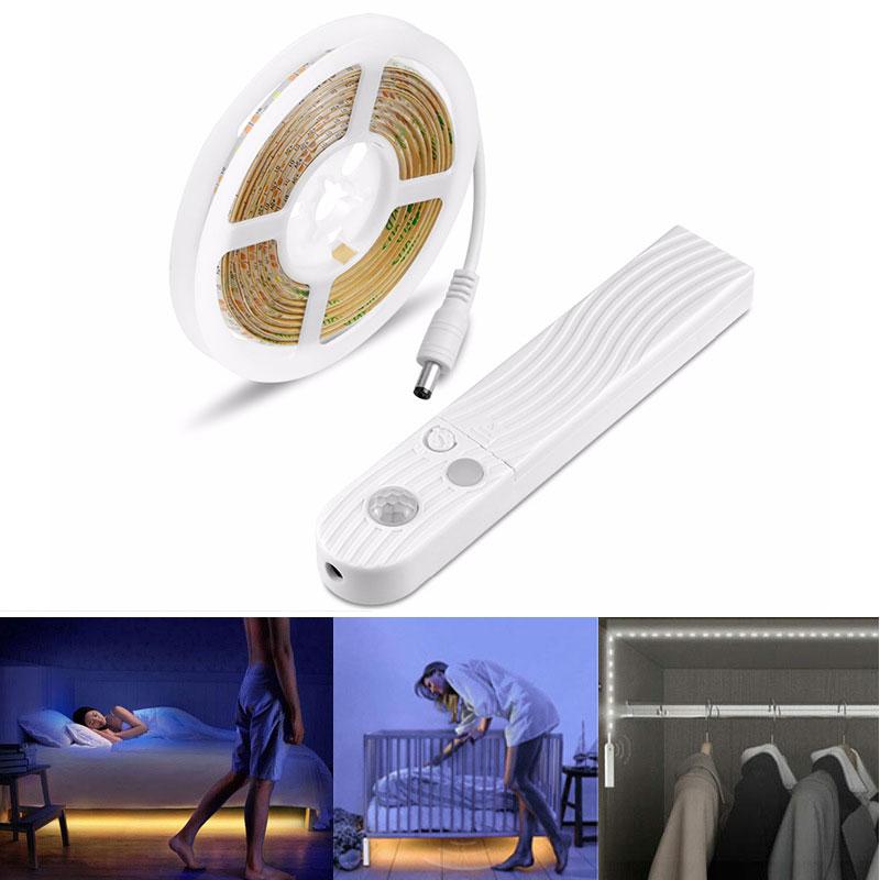 

5V USB Motion Sensor LED Strip Light Waterproof Flexible LED Tape Diode 1m/2m/3m Stripe for Closet Stairs Kitchen Cabinet