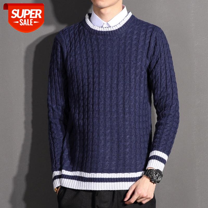 

Men'S Sweaters Spring Autumn Winter Clothes 2020 Pull OverSize -4XL 5XL Korea Style Casual Standard Pullovers #J68z, White;black