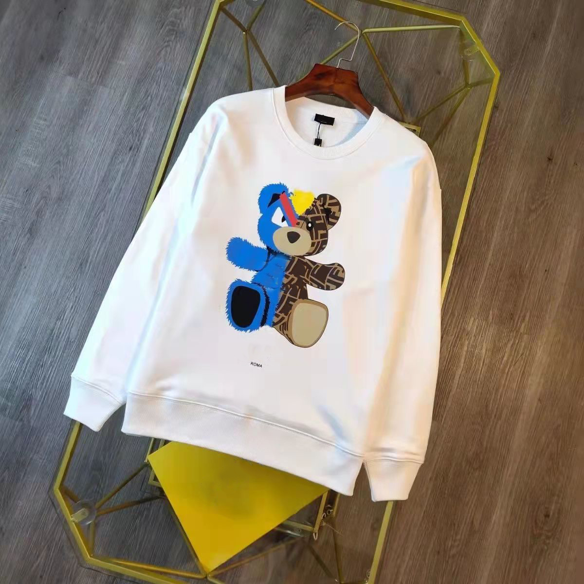 

Men's Hoodies Sweatshirts Mens Designers Hoodie Men Hooded Clothing Homme High Street Print Women Pullover Winter Sweatshirt Asian sizeS RSWI, Yellow