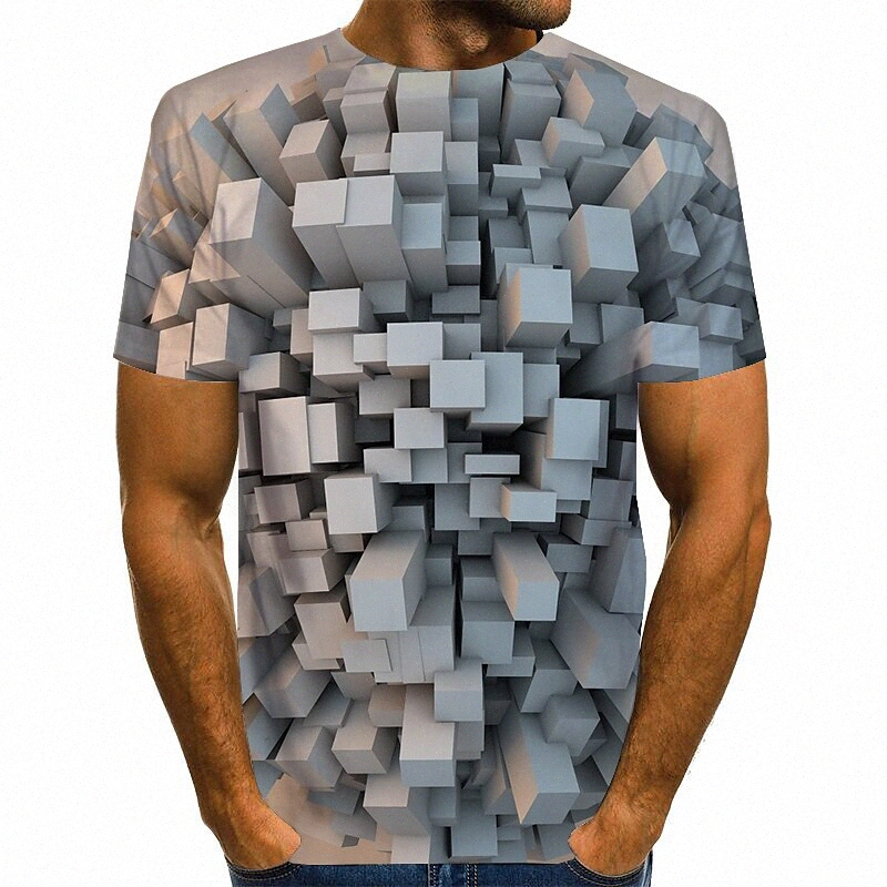Men's Tee T shirt Shirt 3D Print Graphic Space Plus Size Crew Neck Daily Weekend Print Short Sleeve Tops Country Exaggerated Funny Green Blue B