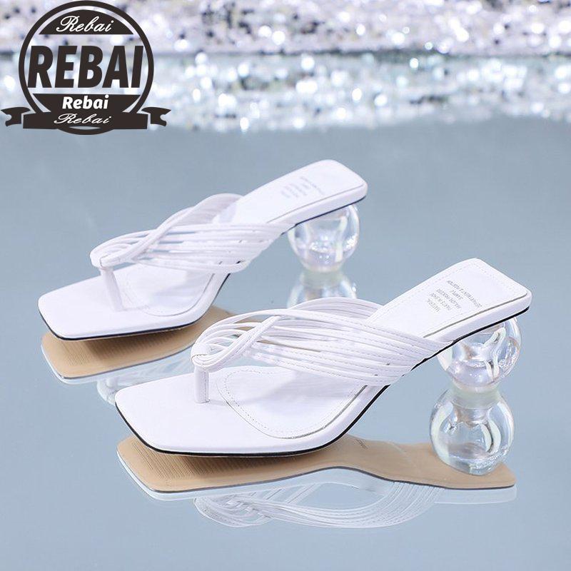 

Dress Shoes Summer Women Square Toe Slippers Flip Flop Ladies Fashion High Heels Sandals PU Leather Women's Casual Shoe Female Footwear2021, Black