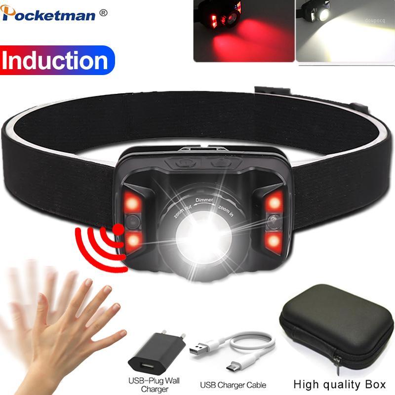 

Powerful USB Rechargeable LED Head Lamp Torch Headlamp Headlight Super Bright Body Motion Sensor for Fishing Camping1