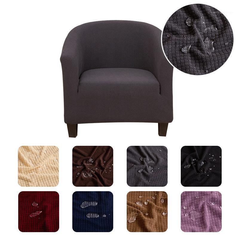 

Chair Covers Waterproof Tub Cover Solid Sofa Armchair Slipcover Elastic Club Relax Stretch
