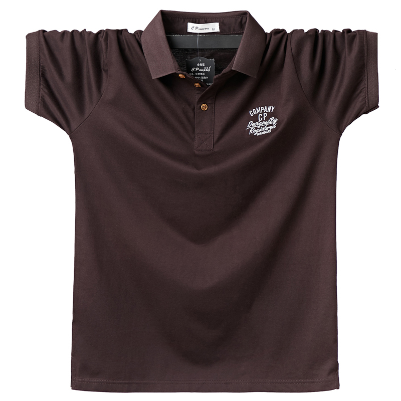 

2021 New Men's Cotton Shirt, Plain Polo Shirt 6xl Big Size Gbpr, Gray