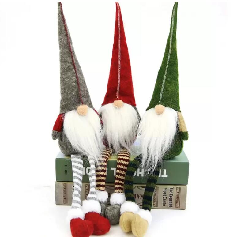 

Fedex Party Decoration New Gnome Swedish Santa party favor Christmas Faceless Dolls Decoration Long Legged Rudolph Elf Doll Shop Window Ornaments Showcase