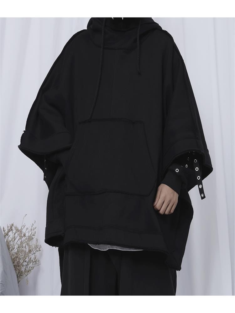 

Men's Hoodies & Sweatshirts Jacket Black Front Short Back Long With Wool Urban Youth Fashion Classic Loose Large Size Casual Pullover Coat