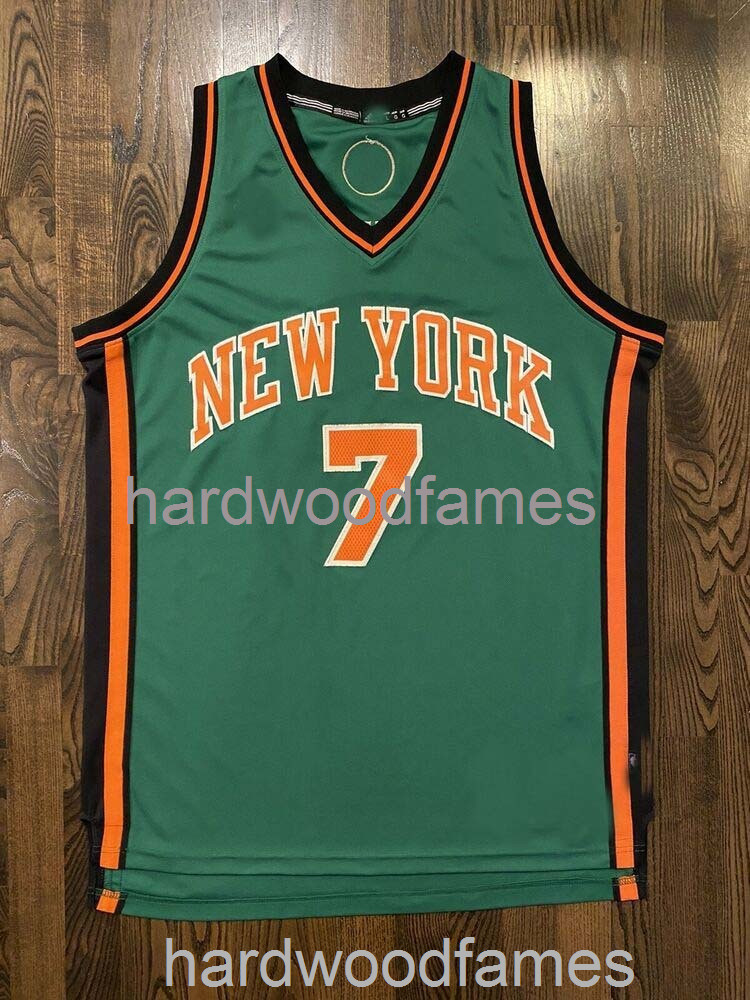 

Stitched Custom CARMELO ANTHONY #7 St Patrick's Day Jersey Men Women Youth Basketball Jerseys -6XL, Green